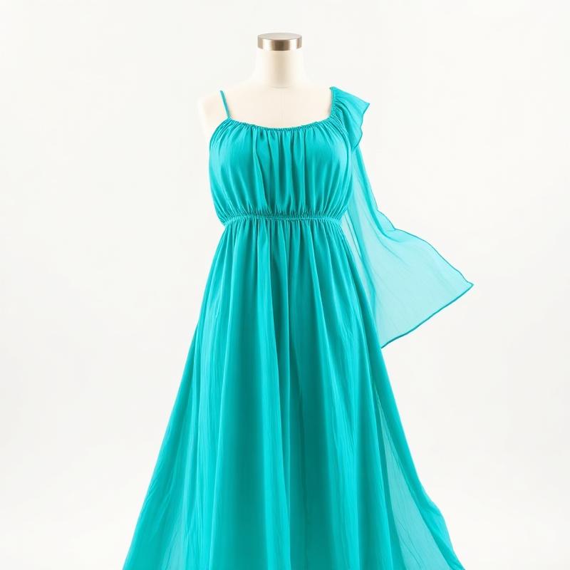Robe longue en mousseline